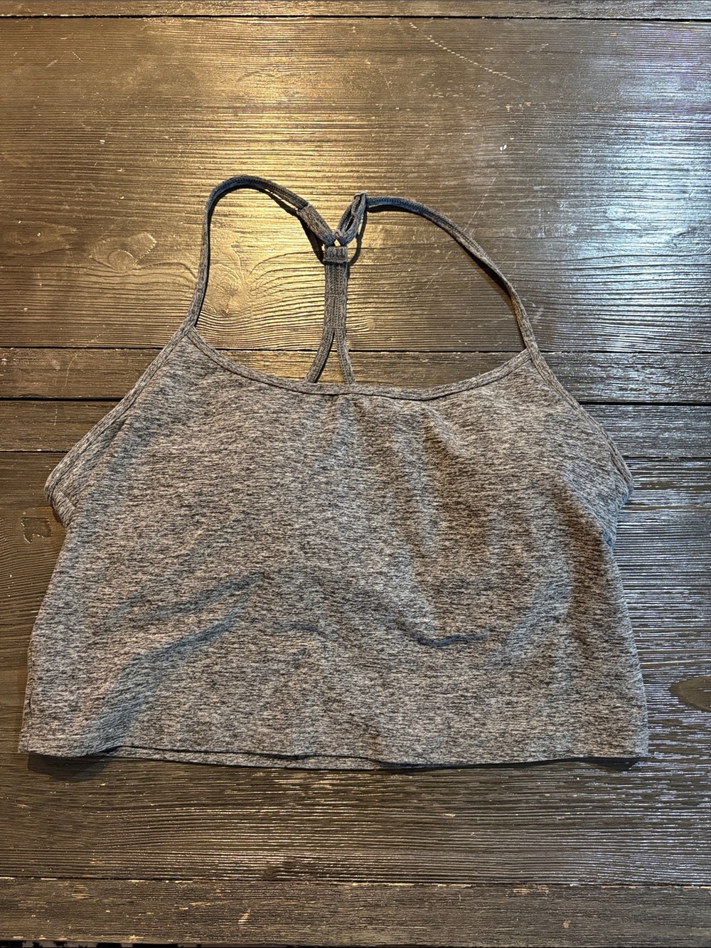 CALIA by Carrie Underwood Heather Gray Racerback Crop Camisole